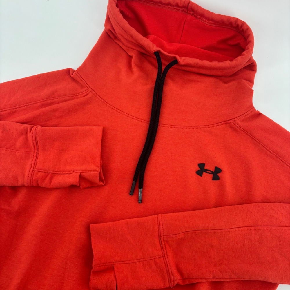 Under‎ Armour Women Pullover Hoodie XS Red Cowl Neck Drawstring 1320456 Gymwear